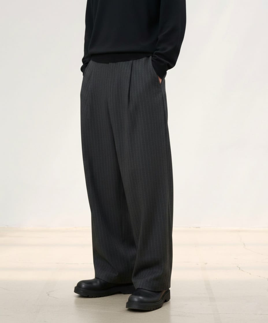 Grey Pinstriped pants