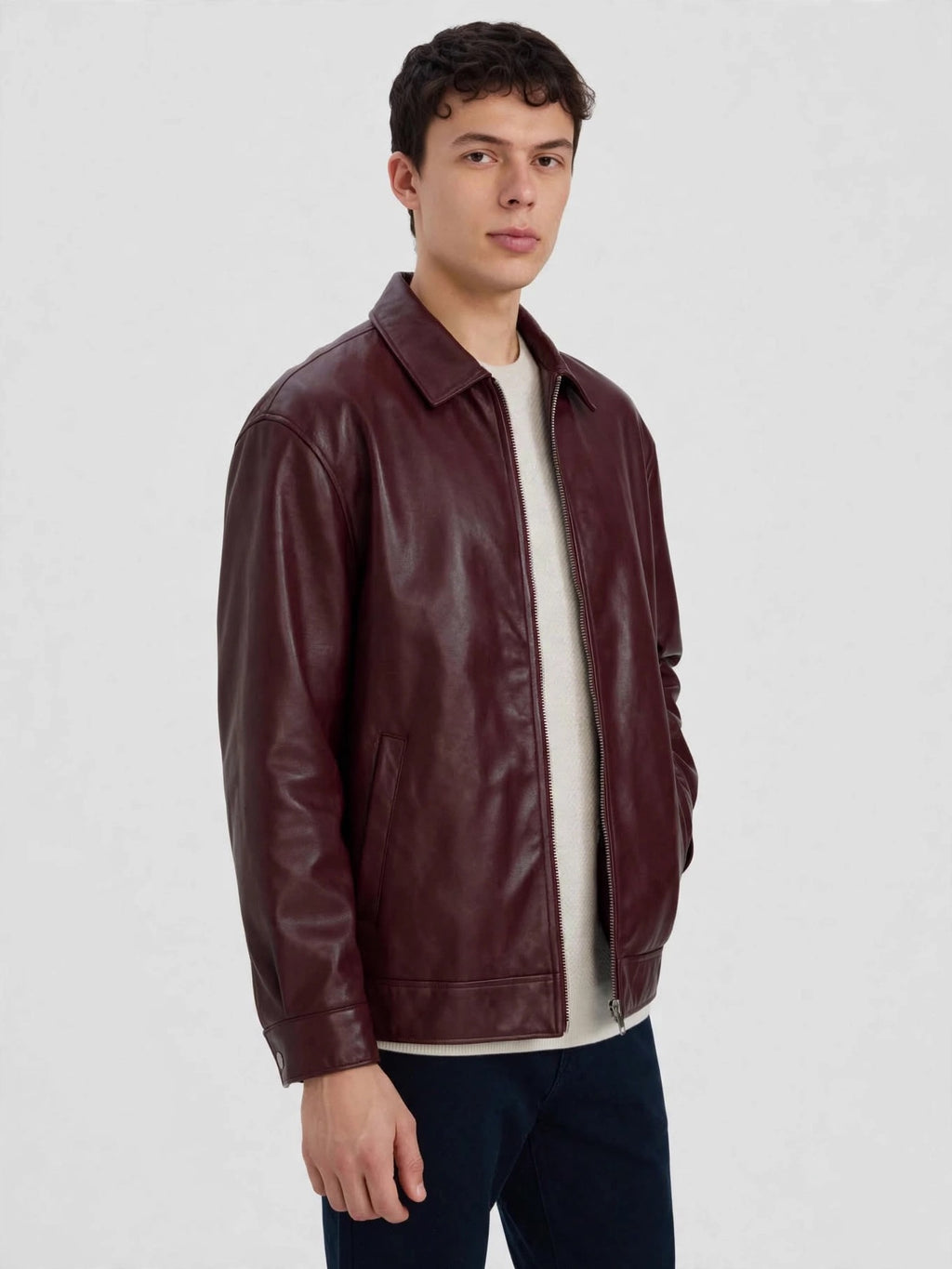 Burgundy Leather jacket