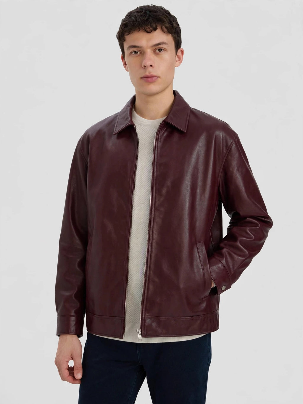 Burgundy Leather jacket