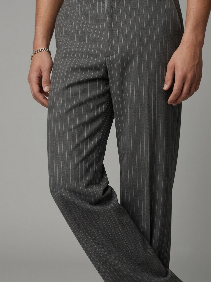 Grey Pinstriped pants