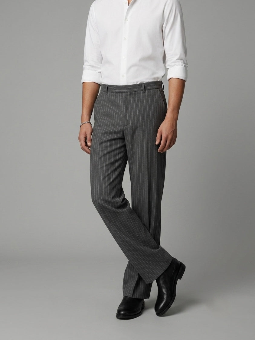 Grey Pinstriped pants