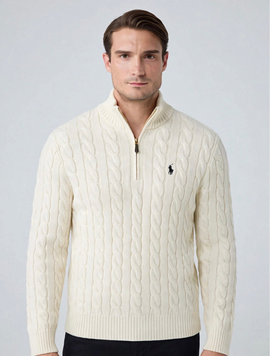 White Ralph Lauren Q zipper pullover
