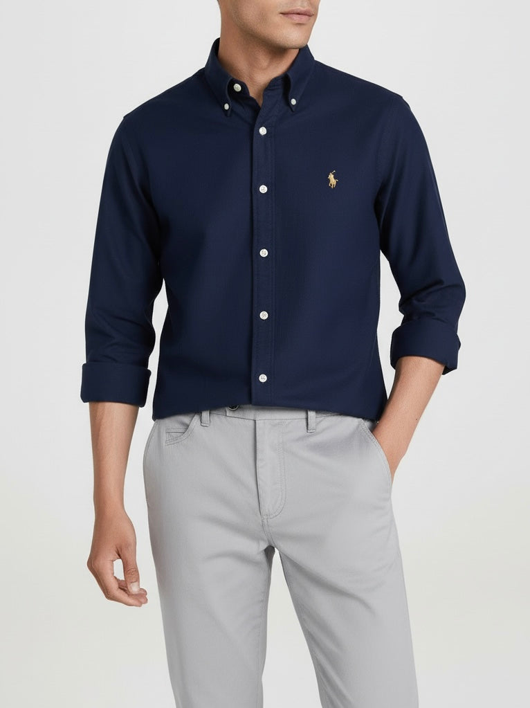 Navy Ralph Lauren Oxford shirt
