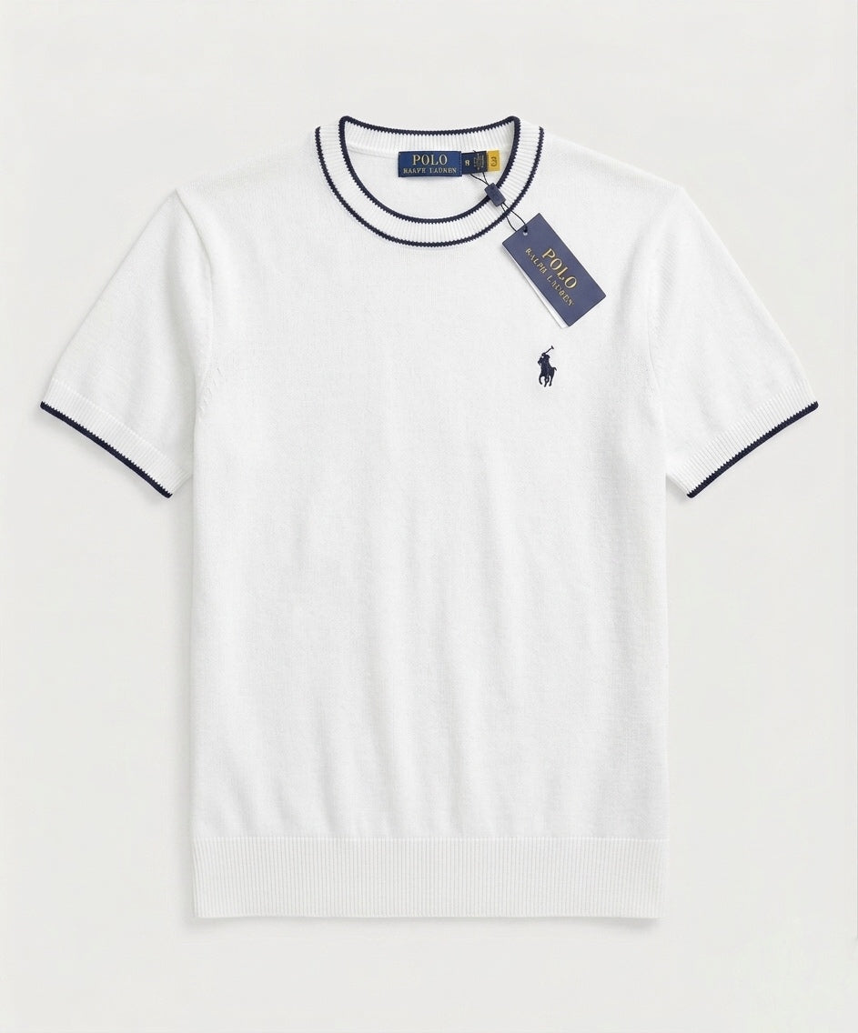 White crewneck knit Tee
