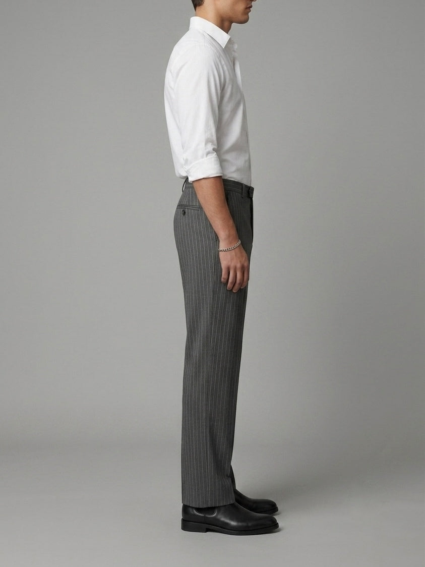 Grey Pinstriped pants