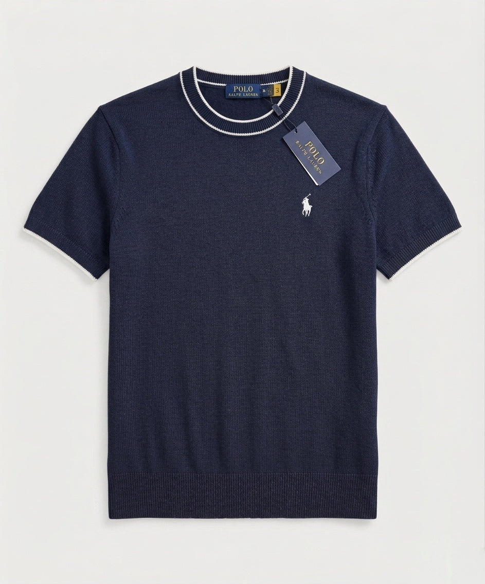 Navy crewneck knit Tee