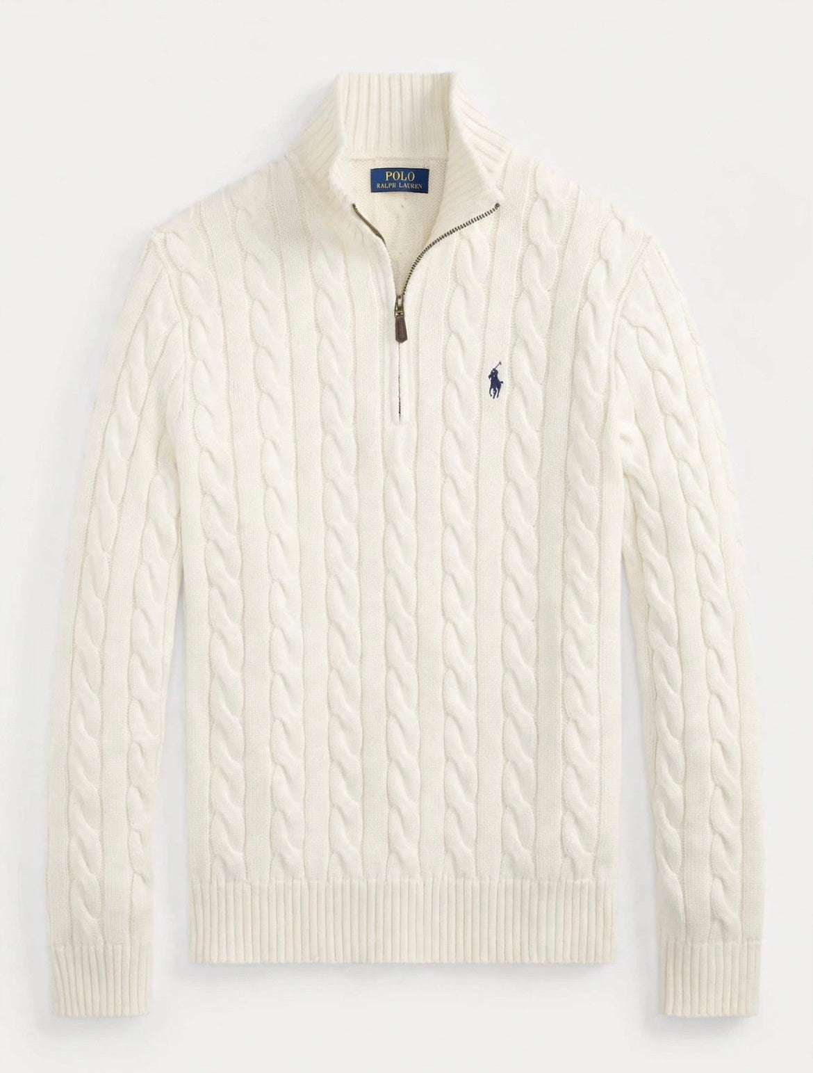 White Ralph Lauren Q zipper pullover