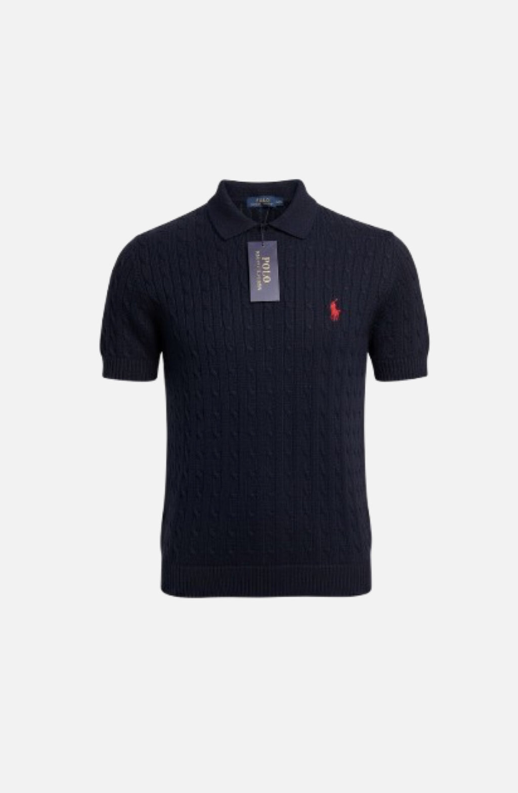Navy Ralph Lauren cable knit T-shirt