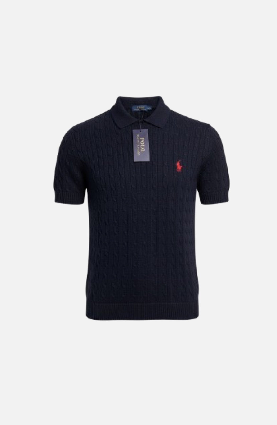 Navy Ralph Lauren cable knit T-shirt