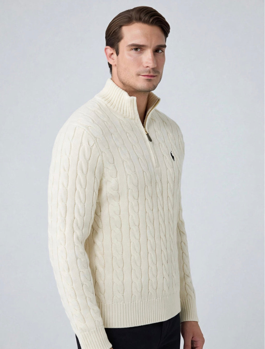 White Ralph Lauren Q zipper pullover