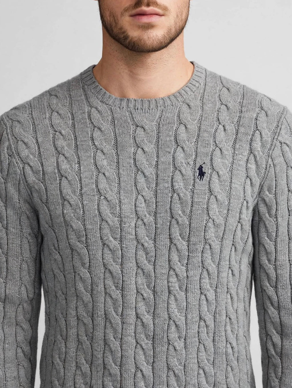 Grey Ralph Lauren Cable knit sweater
