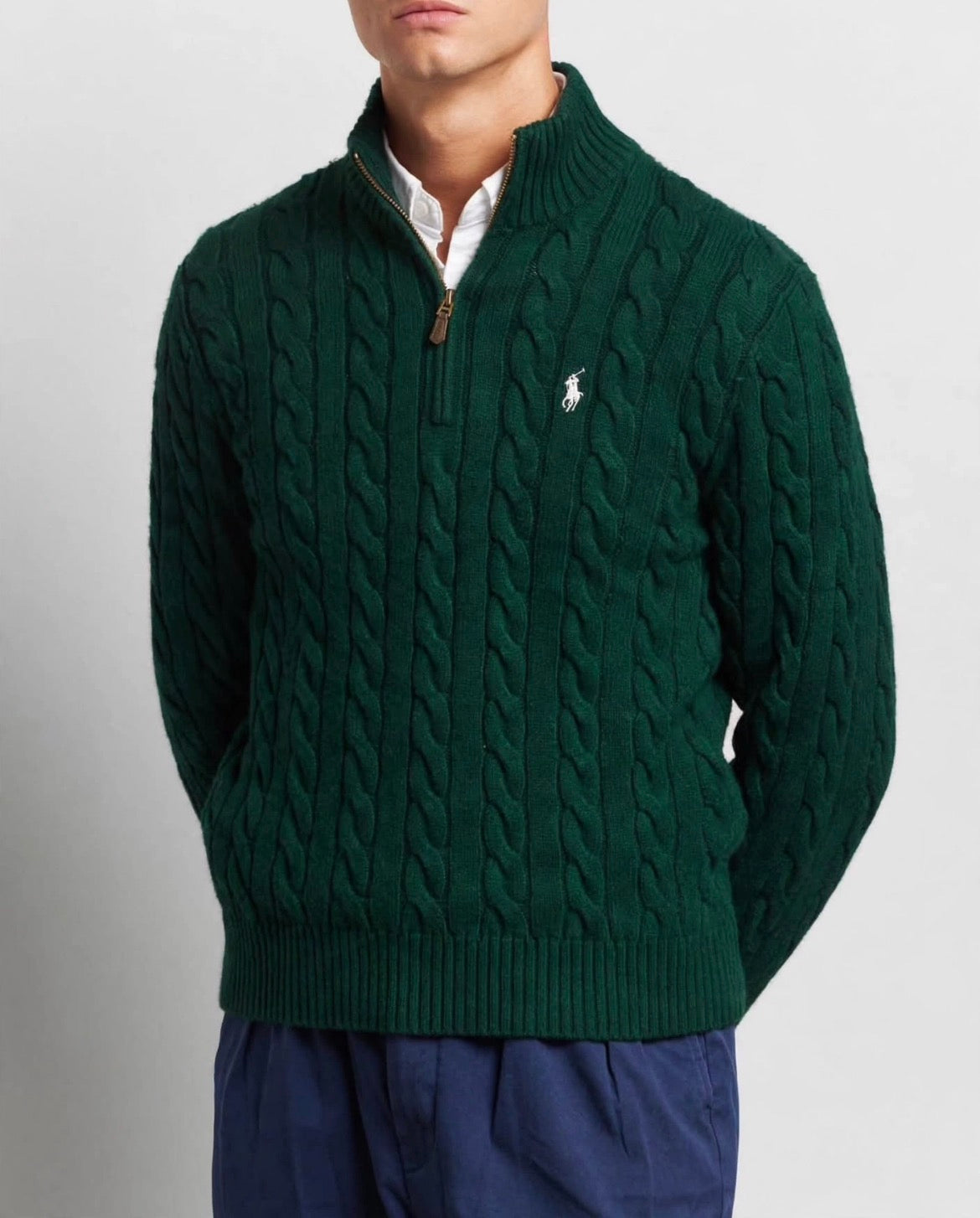 Olive green Ralph Lauren Q zipper pullover