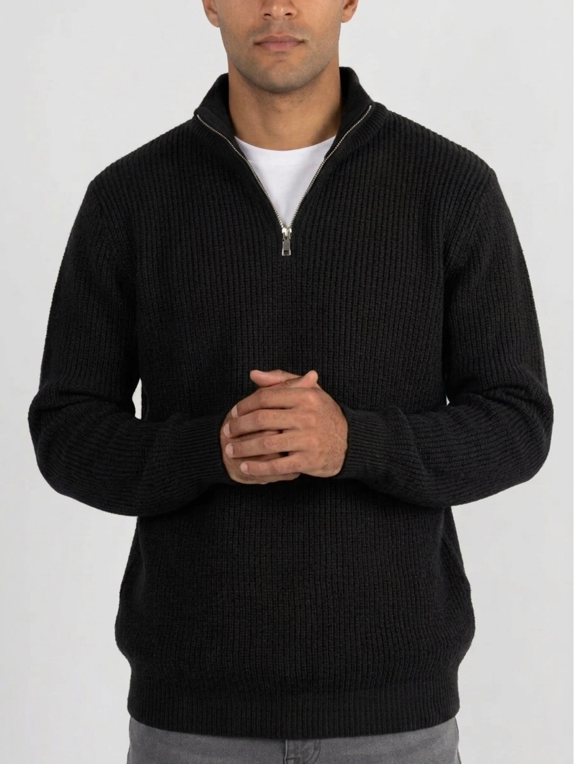 Black Quarter zipper pullover