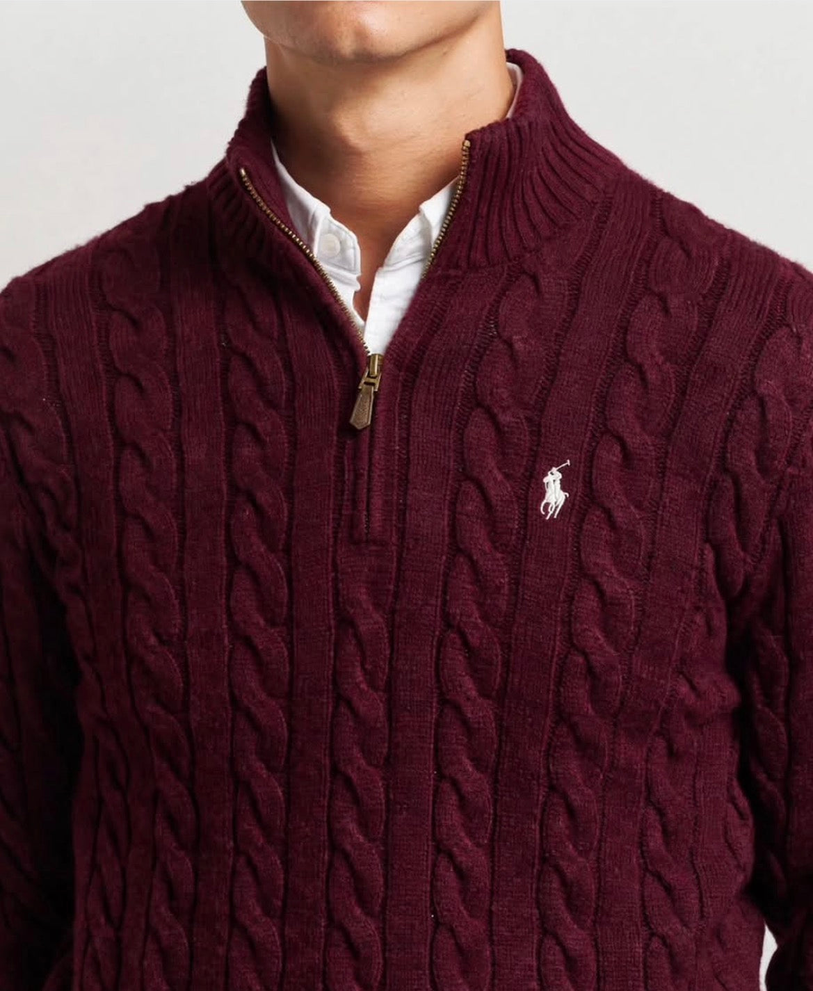 Burgundy Ralph Lauren Q zipper pullover