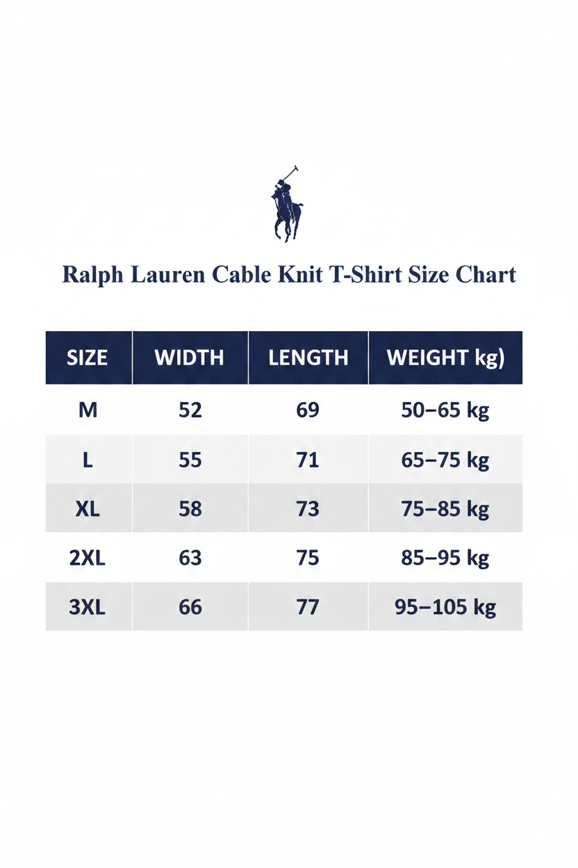 White Ralph Lauren cable knit T-shirt