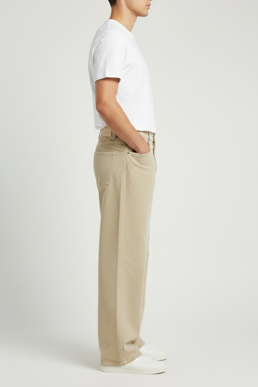 Relaxed jeans- Beige