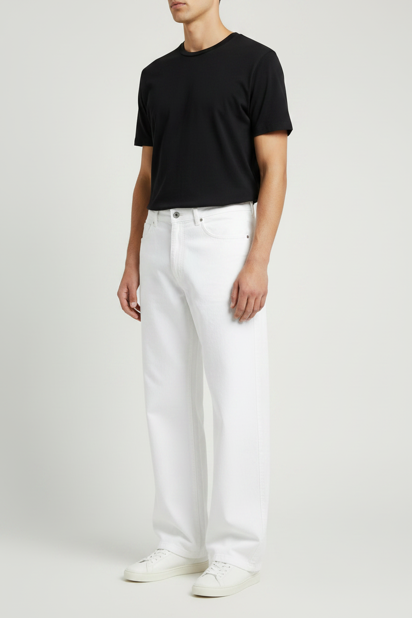 Relaxed jeans - White