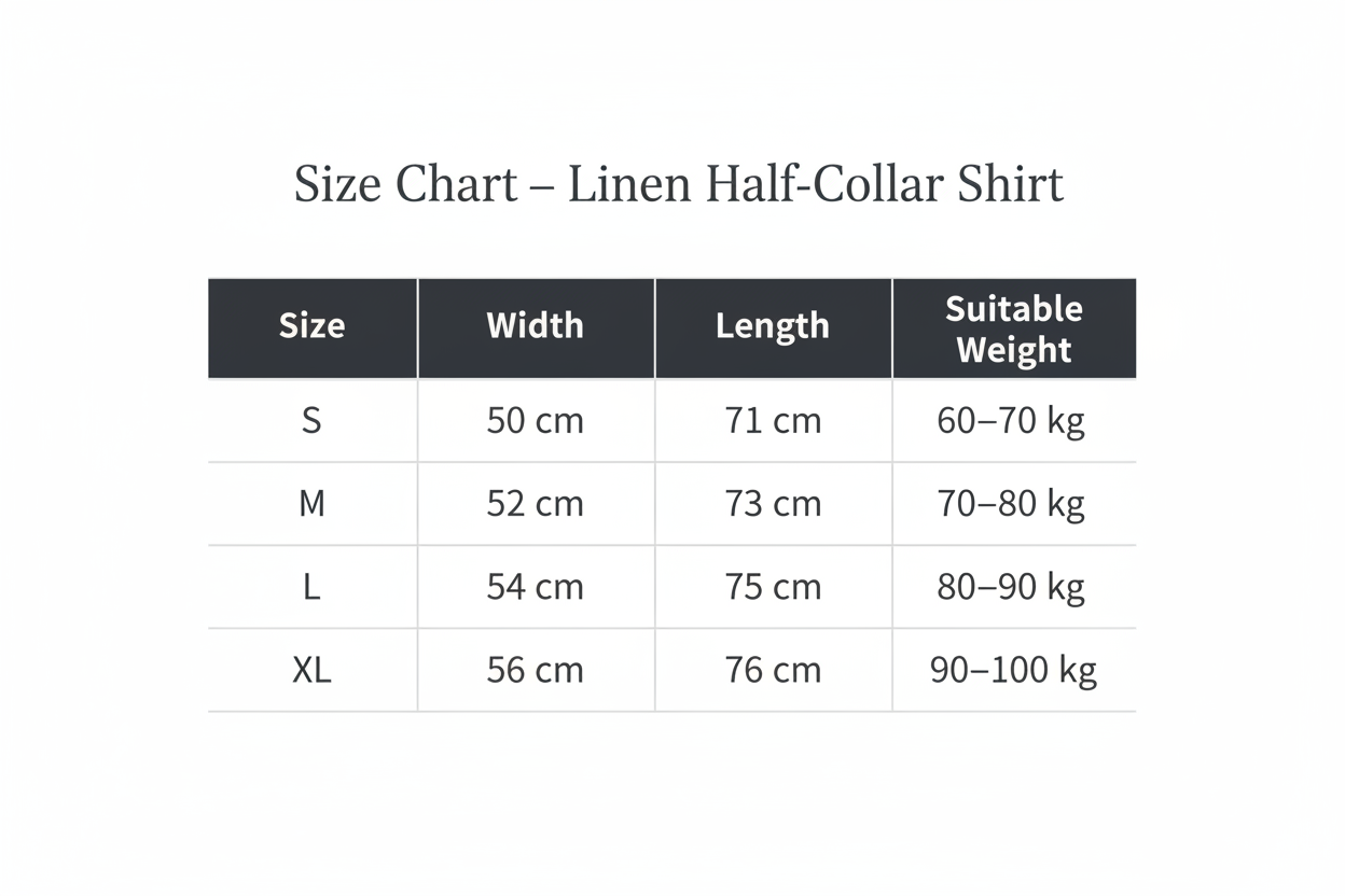 White linen shirt - Band collar