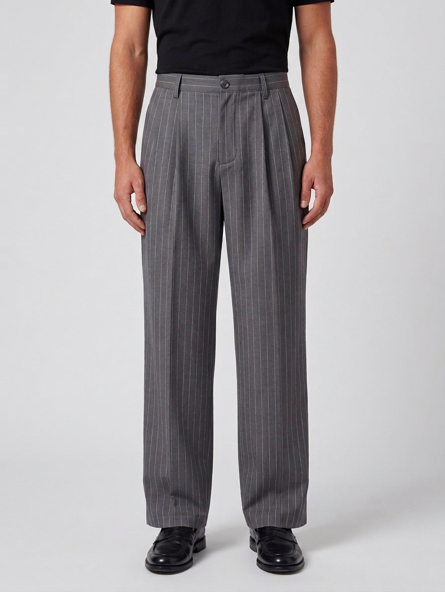 Grey Pinstriped pants