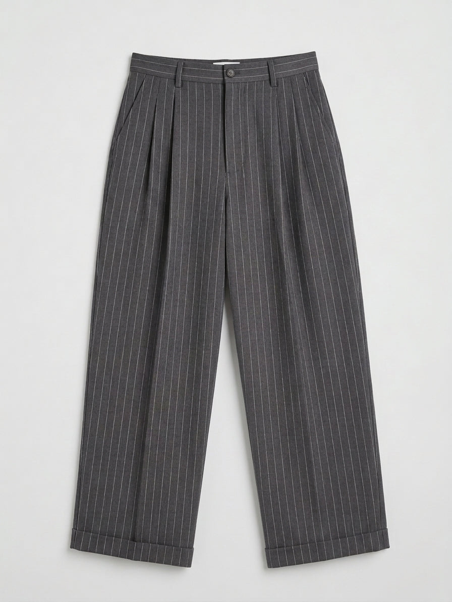 Grey Pinstriped pants