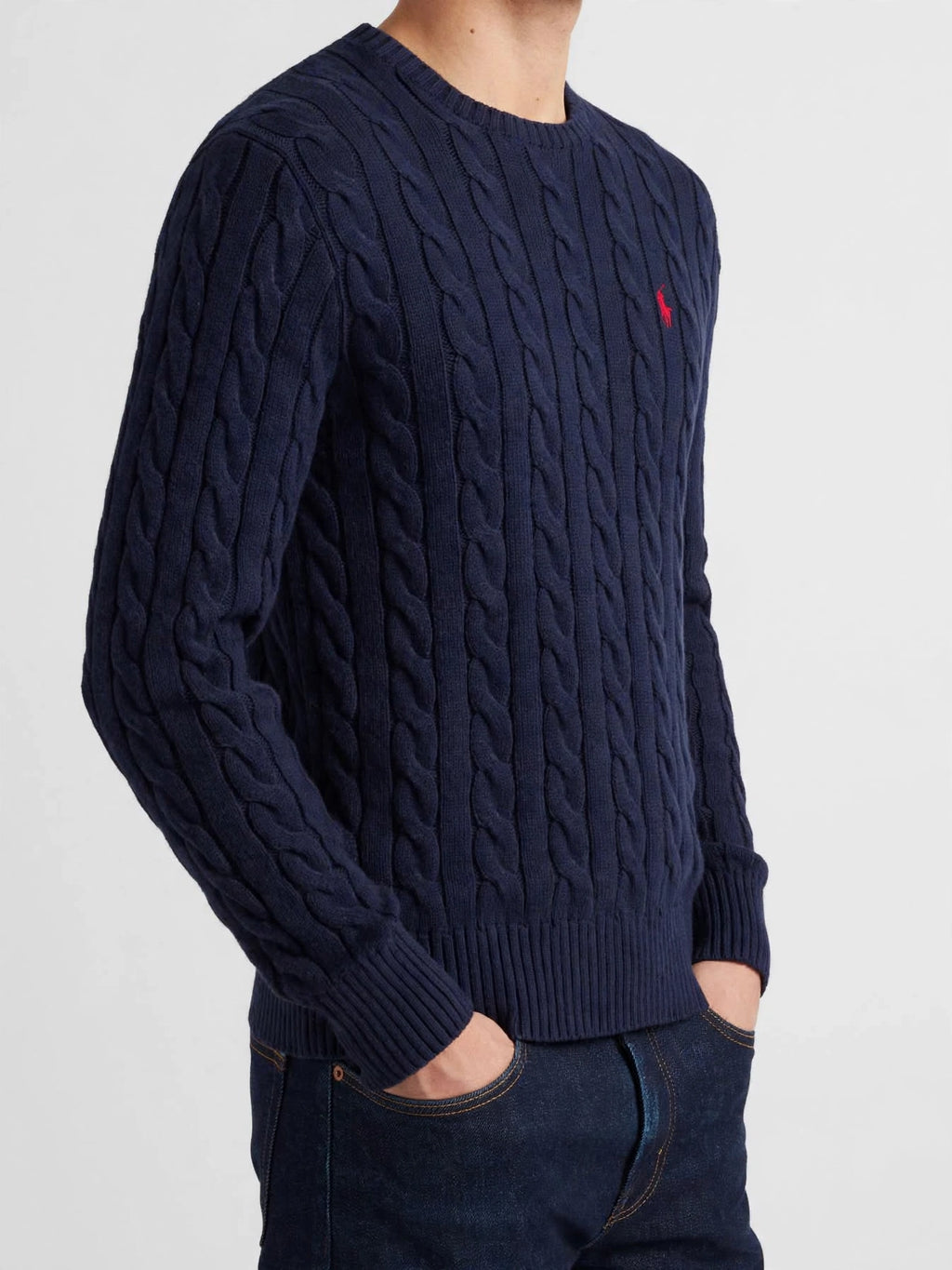 Navy Ralph Lauren Cable knit sweater