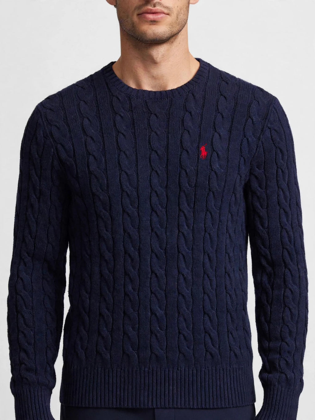 Navy Ralph Lauren Cable knit sweater