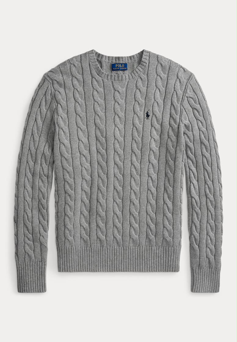 Grey Ralph Lauren Cable knit sweater