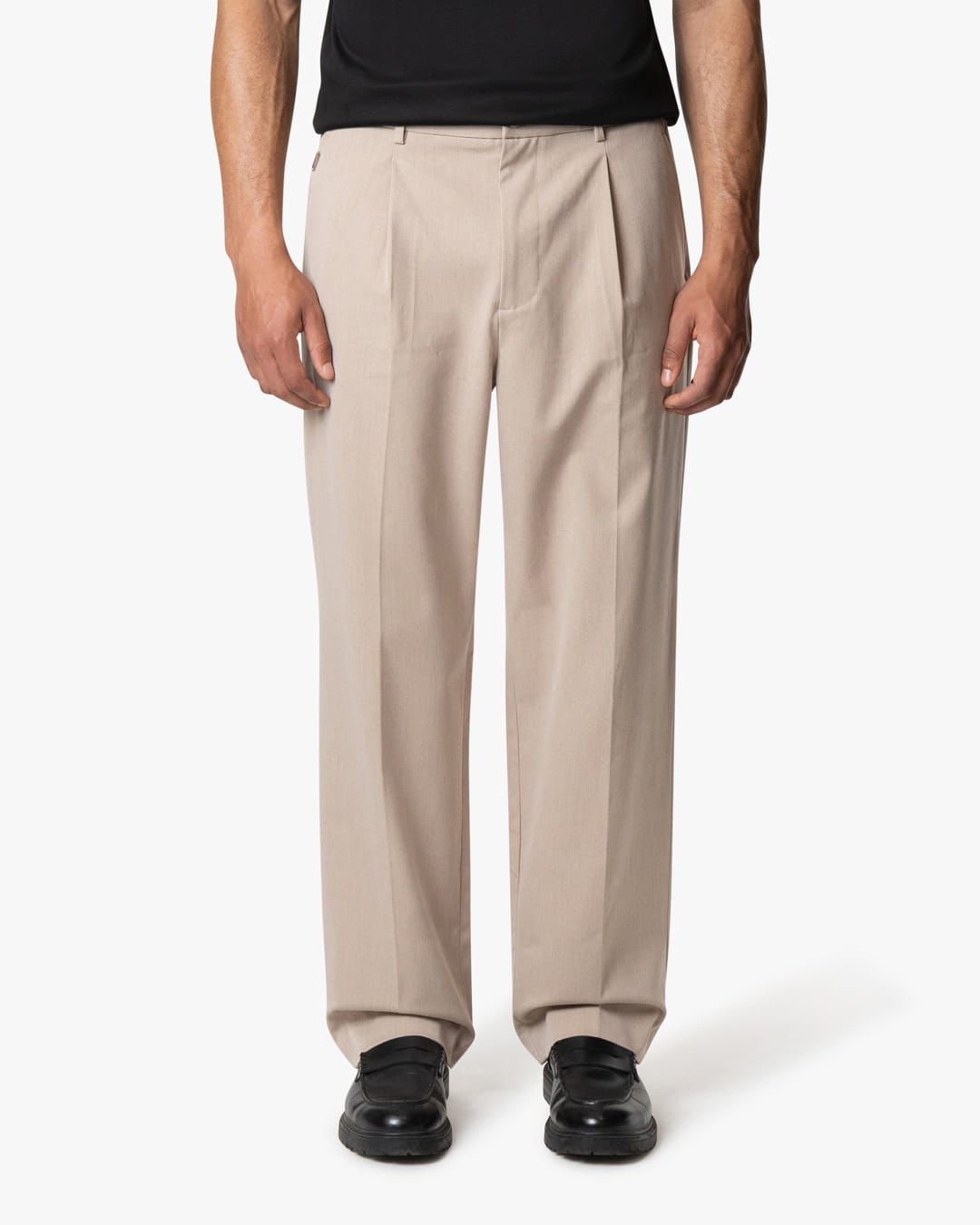 Beige tailored pants