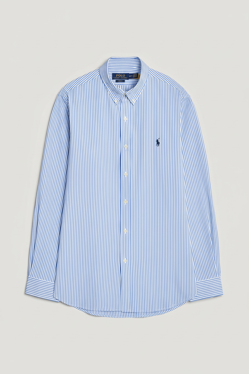 Shirt flat lay - light gray background