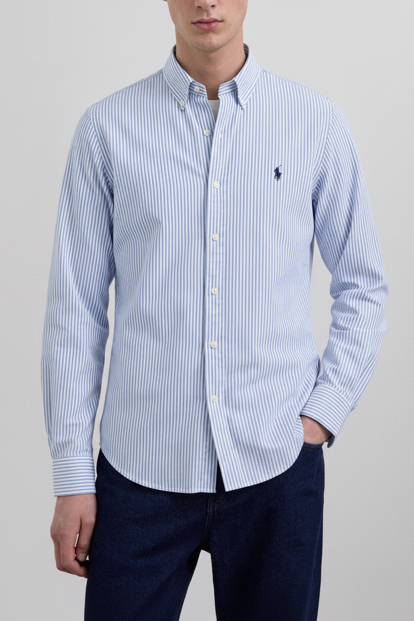 Standing model - light gray background