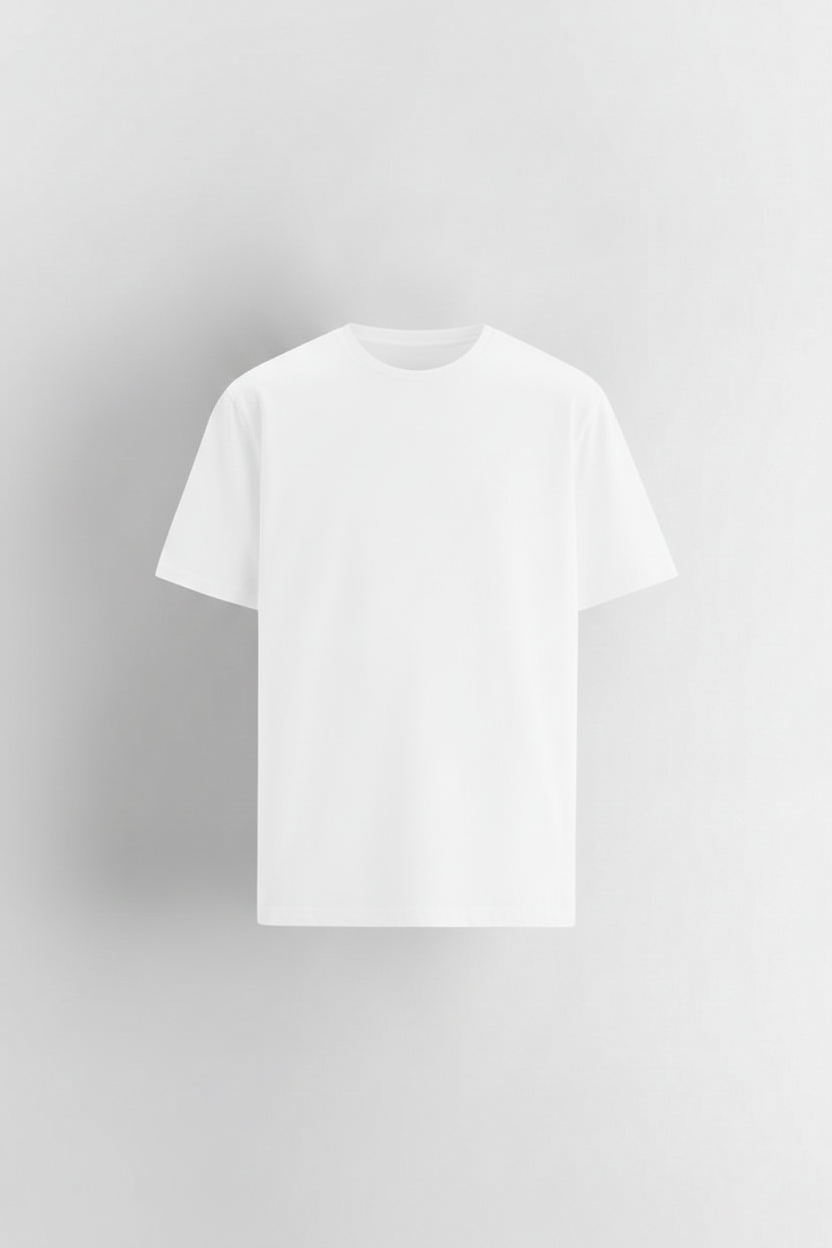 White Slim fit Basic t-shirt